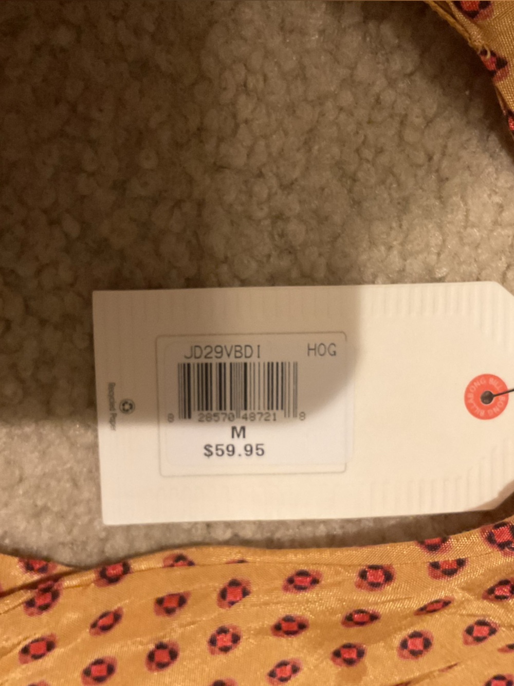 NWT Billabong Gold Divine Day Wrap Mini Dress - Picture 5 of 7